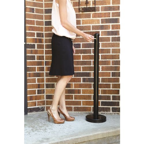 American Metalcraft® Smokers Pole, Free-Standing 15 in DIA x 40 in H, Black Matte